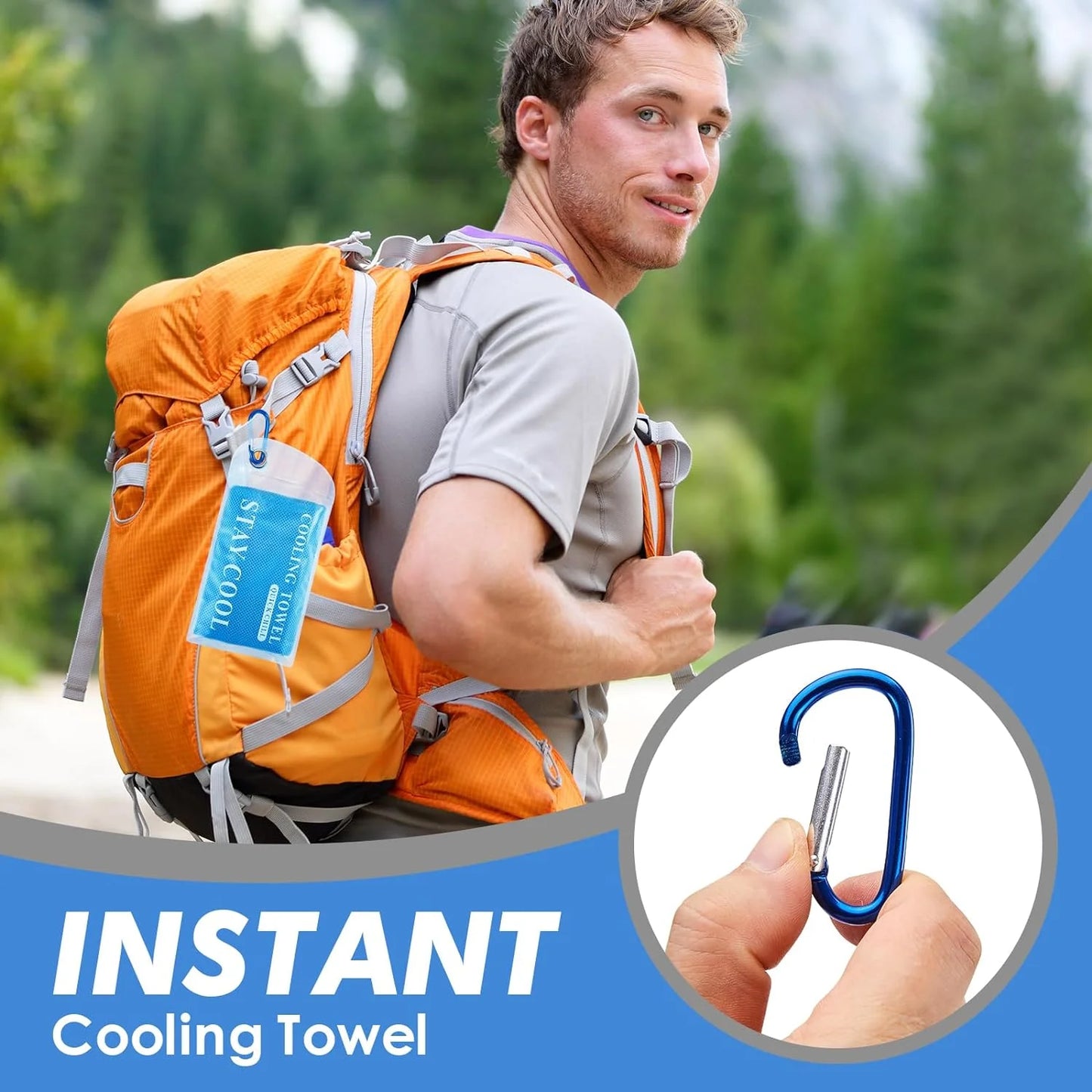 4 Pcs Cooling Towels 40"x12" Cool Sweat Towels,Cooling Towels for Neck and Face,Workout Towels