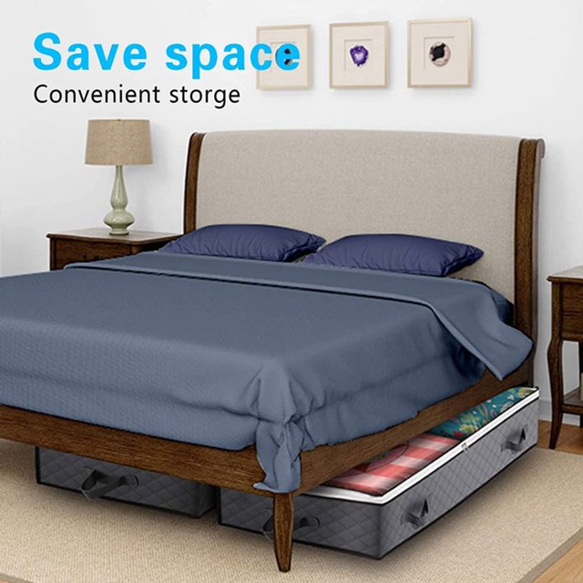 Under Bed Storage,Foldable Underbed Storage Containers,Thick Fabric Under the Bed Storage with Transparent Window and Reinforced Handle for Clothes,Under Bed Shoe Storage