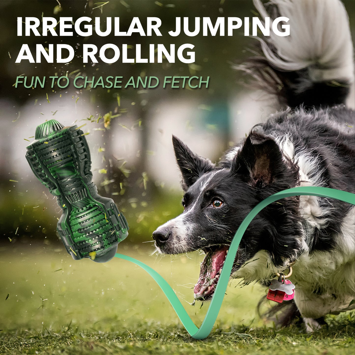 Dinosam Dog Toys for Aggressive Chewers: Squeaky Dog Chew Toy, Indestructible Dog Toy for Medium and Large Dog, Green