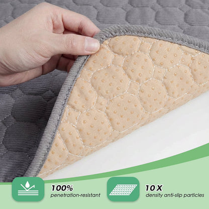 Dog Crate Mat,24 x 18 inch Washable Dog Bed Mat for Crate Mats for Dog Cage Mat Dog Kennel Pad Dog Kennel Mat Dog Crate Liner Dog Beds for Large Dog