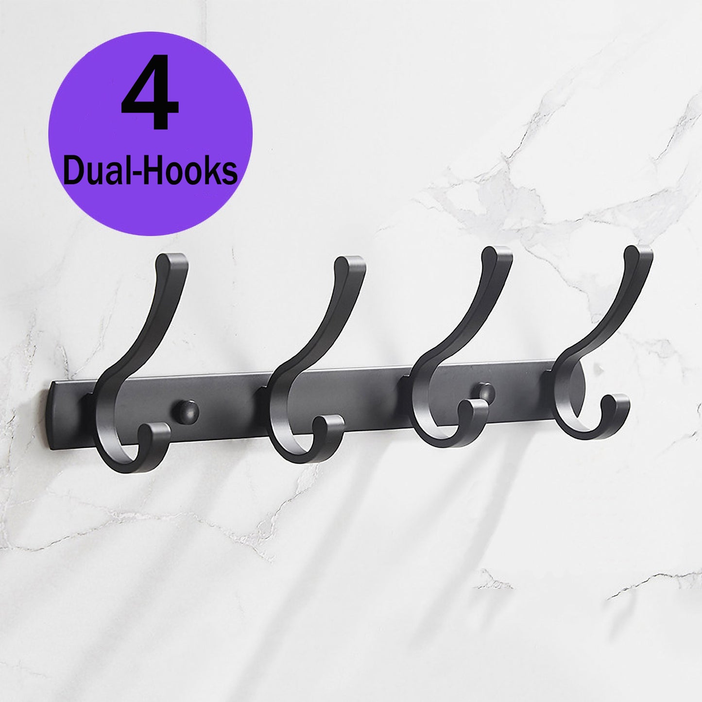 Coat Rack Wall Mounted Heavy Duty Wall Hooks for Wall Hanger with 8 Hooks for Hanging,Dinosam Coat Hanger Hat Rack Coat Hooks Rack for Wall Coat Hanger Wall Mount
