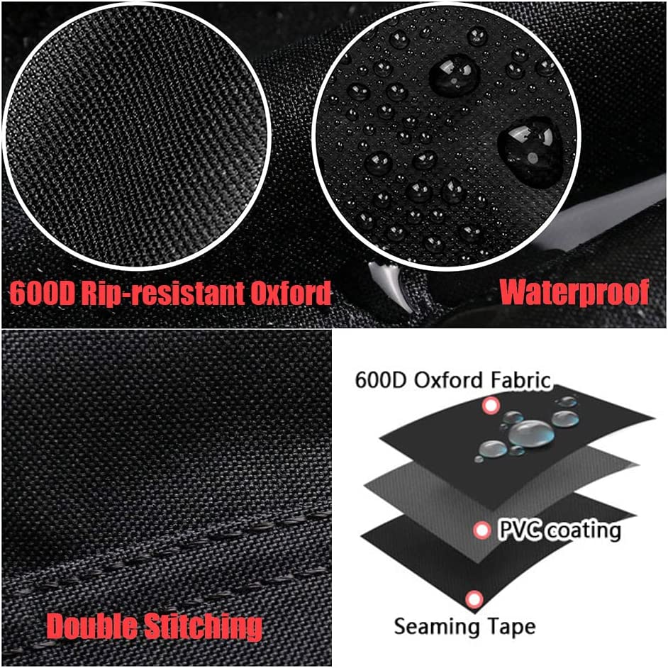 Waterproof Fire Pit Cover Round, Fits 30/32/34/36 inch Firepit or Fire Bowl, 36" x 20" Fits for Most Fireplace Cover Polyester Cover with PVC Coating