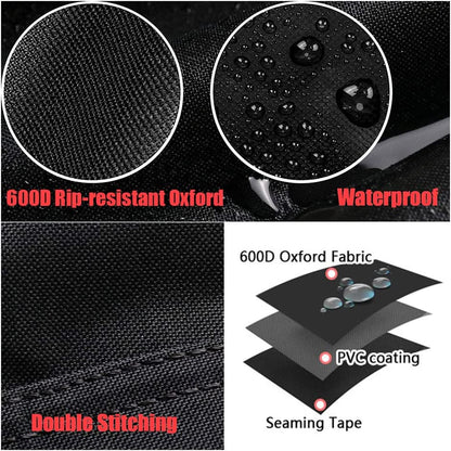 Waterproof Fire Pit Cover Round, Fits 30/32/34/36 inch Firepit or Fire Bowl, 36" x 20" Fits for Most Fireplace Cover Polyester Cover with PVC Coating