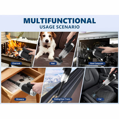 Handheld Vacuum Cordless,Domaci 14000Pa Car Vacuum Cleaner,Foldable Car Facuum Fortable Cordless 120W High Power Wet/Dry Vacuum