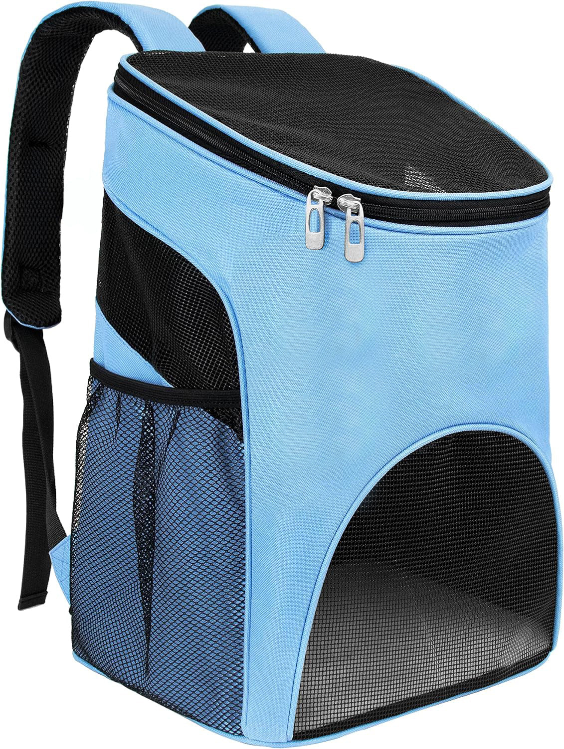 Small Dogs and Cat Backpack Carrier, Airline Approved Pet Backpack Carrier, Ventilated, Safety Strap, Buckle Support Designed for Hiking Travel Camping Outdoor