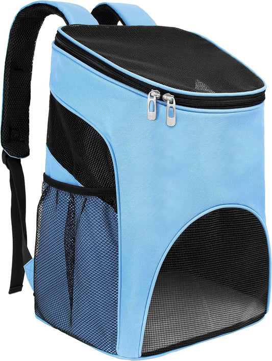 Small Dogs and Cat Backpack Carrier, Airline Approved Pet Backpack Carrier, Ventilated, Safety Strap, Buckle Support Designed for Hiking Travel Camping Outdoor