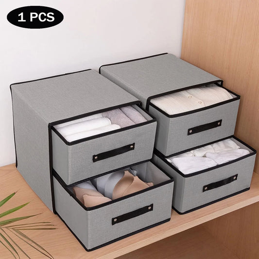 Closet Storage with 2 Drawers,Drawer Organizer for Clothes,Drawer Divider for Underwear Organizer, Drawer Organizer Clothes organizer, Pullout Drawers for Closet Organizers and Storage