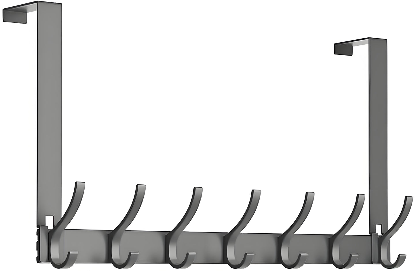 Over The Door Hooks, Door Hanger Hooks for Hanging, Over The Door Towel Racks, Over The Door Hanger, Coat Rack with 14 Coat Hooks, Wreath Door Hanger Over The Door Organizer, Gray ﻿