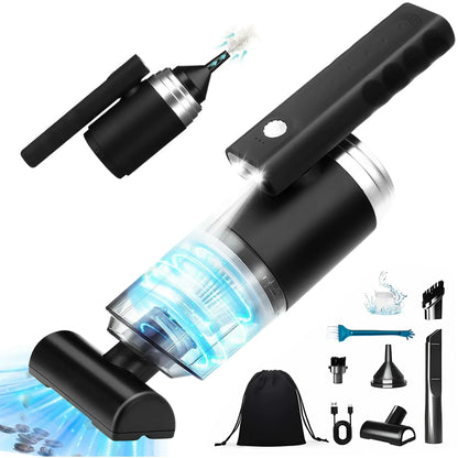Handheld Vacuum Cordless,Domaci 14000Pa Car Vacuum Cleaner,Foldable Car Facuum Fortable Cordless 120W High Power Wet/Dry Vacuum