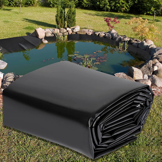 Pond Liner,6.6 x 10ft Pond Liners for Outdoor Ponds,Teencool 10 Mil HDPE Fish Pond Liners Skins