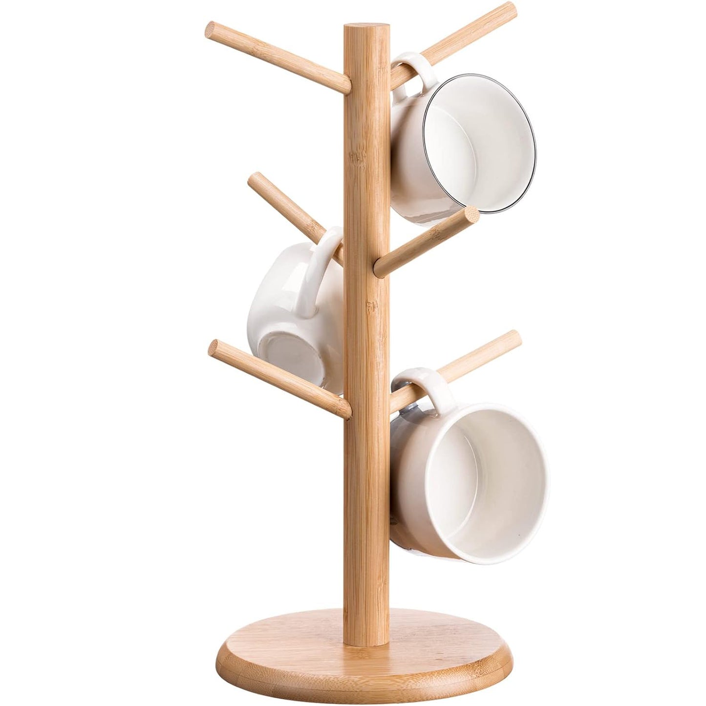 14 Inch Coffee Mug Tree Mug Holder Tree Coffee Mug Rack Cup Holder for Counter with 6 Hooks Removable Mug Stands