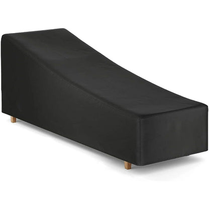 Chaise Lounge Cover 420D Patio Outdoor Furniture Covers Waterproof Outdoor Chair Covers 83W x 30D x 31.5H inch Black