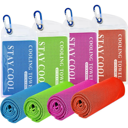 4 Pcs Cooling Towels 40"x12" Cool Sweat Towels,Cooling Towels for Neck and Face,Workout Towels