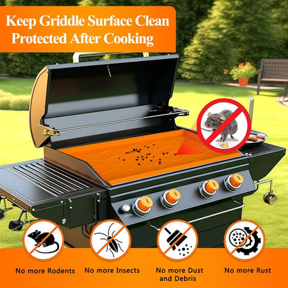 36" Silicone Griddle Mat for Blackstone 36 Inch Griddle,Grill Mats for Outdoor Grill,Heavy Duty Food Grade Silicone Mat,Protect Griddle from Rodents,Insects,Debris,Rust,36x21.7x1 inch