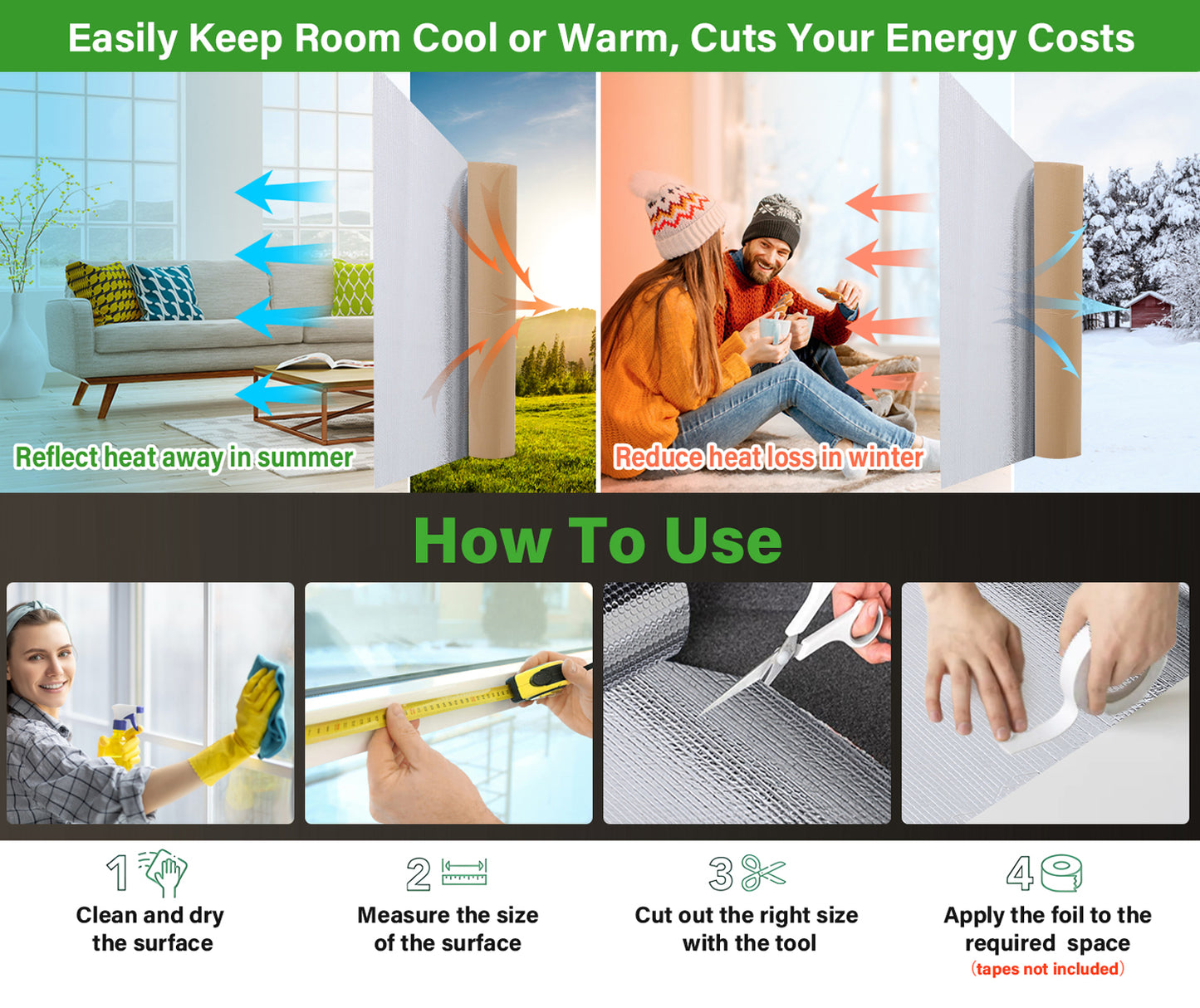 Double Reflective Insulation Roll 23.7 in X 16.4 FT RV Window Insulation for Summer Bubble Reflective Foil Insulation Aluminum Foil Thermal Insulation Foam for Windows, Roof, RV, Car