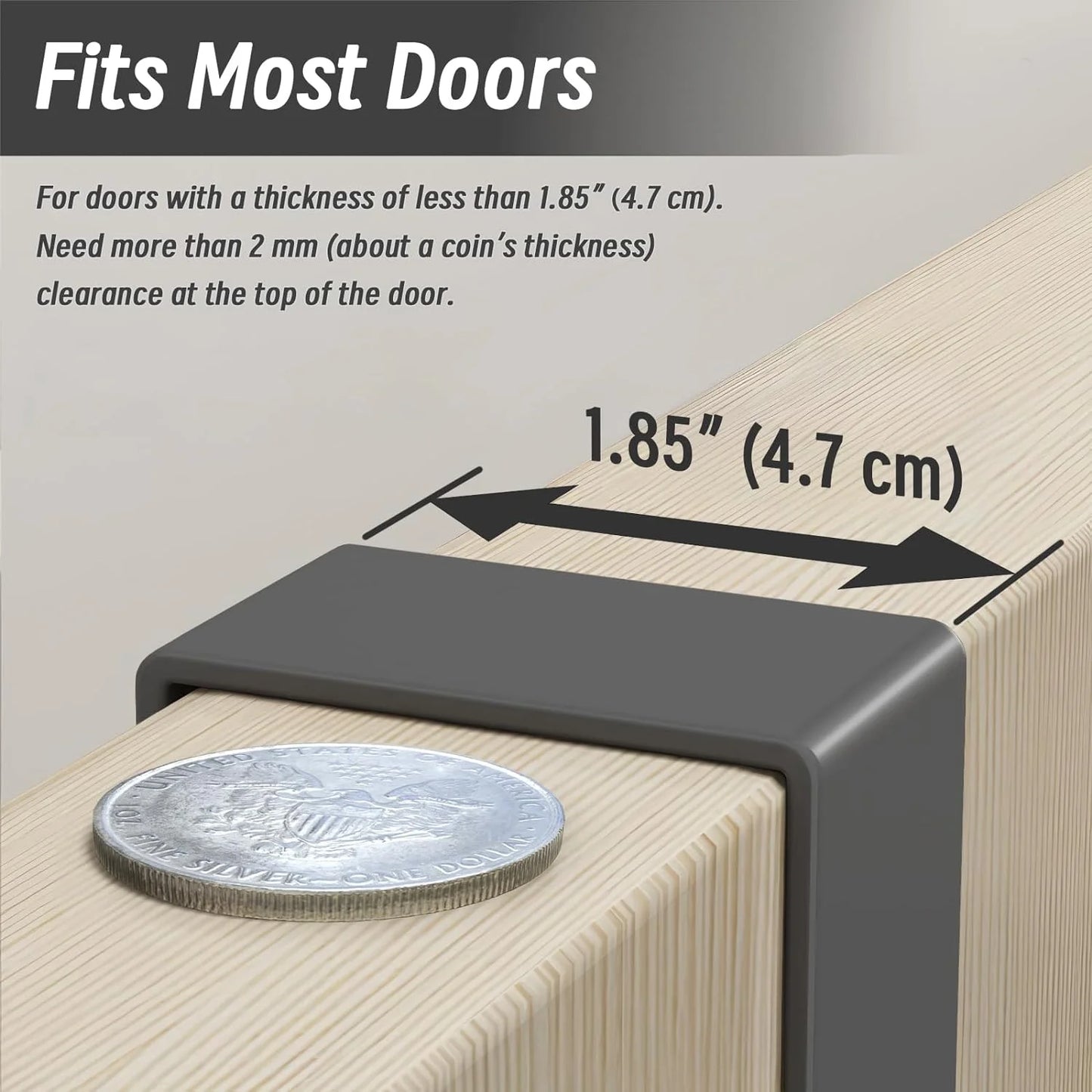 Over The Door Hooks for Hanging,Heavy Duty Hanger Holder for Hanging with 5 Dual Hooks,Over The Door Hanger Hook, Black Over the Door Towel Rack Fits 1-3/4" Thick Door