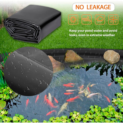 Pond Liner,6.6 x 10ft Pond Liners for Outdoor Ponds,Teencool 10 Mil HDPE Fish Pond Liners Skins