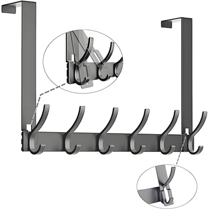 Over The Door Hooks, Door Hanger Hooks for Hanging, Over The Door Towel Racks, Over The Door Hanger, Coat Rack with 12 Coat Hooks, Wreath Door Hanger Over The Door Organizer