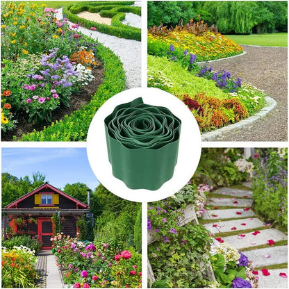 Landscape Edging Border, Garden Edging for Landscaping 8 inch x 30 feet Terrace Board Plastic Edging for Vegetable Raised Bed and Flower Bed Edging Borders