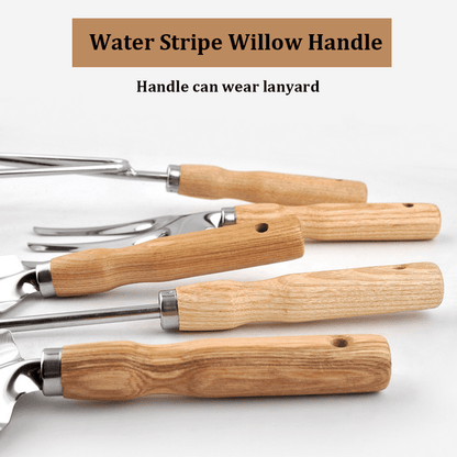 Garden Tool Set,5 Packs Gardening Yard Tools Kit Supplies for Women Men with Hand Rake,Hand Weeder,Hand Fork,Transplanter Trowel,Hand Trowel,Durable and Delicate Garden Gift