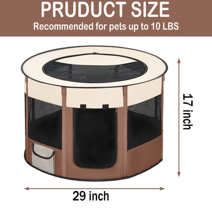 Large Pet Playpen Cat Playpen Dog Playpen Puppy Playpen Indooor Cat Cage Dog Fence, Dinosam 29" Diameter 16" Height Cat Tent Playpen for Indoor Cats Pen for Cat Puppy Rabbit