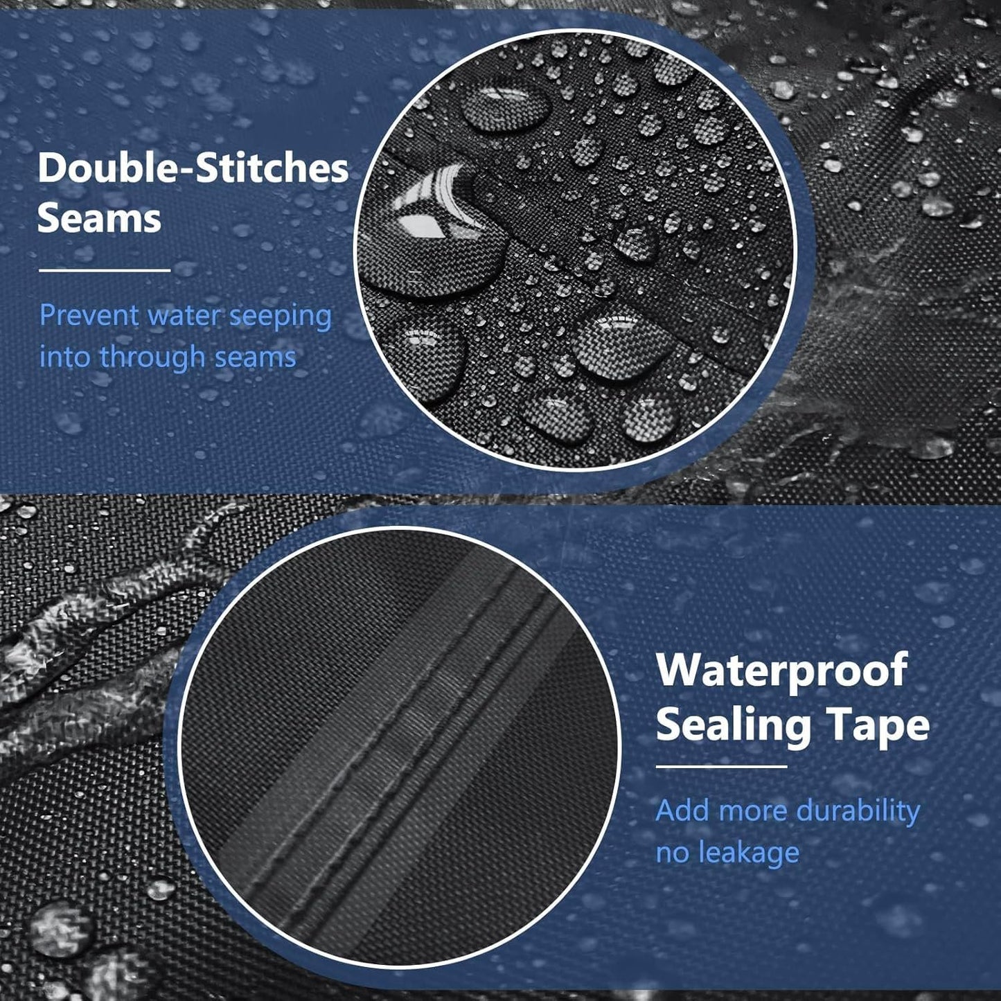 Patio Furniture Covers for Winter, 4 Piece Outdoor Furniture Covers Waterproof, 420D Heavy Duty Tear-Resistant Patio Chair Covers with Windproof Buckle Strap and Adjustable Drawstring