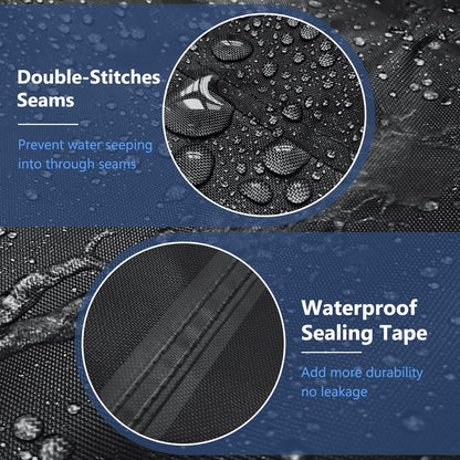 Patio Furniture Covers for Winter, 4 Piece Outdoor Furniture Covers Waterproof, 420D Heavy Duty Tear-Resistant Patio Chair Covers with Windproof Buckle Strap and Adjustable Drawstring