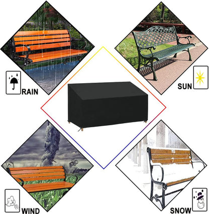 Patio Furniture Covers, 3-Seater Patio Loveseat Cover,Dinosam Outdoor Furniture Cover Waterproof Outdoor Chair Covers Patio Covers for Outdoor Furniture, Black