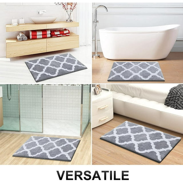 Bathroom Rug, Soft Absorbent Bathroom Mat and Bath Mat, Premium Microfiber Shag Bath Rug Machine Washable