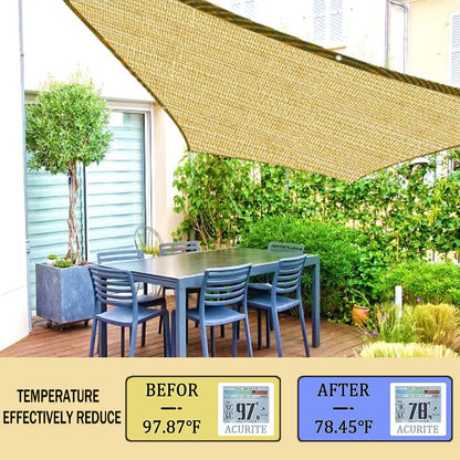 Sun Shade Sails 10 ft x 10 ft Shade Cloth for Garden Patio,Sunblock Net -for Plants Greenhouse Outdoor Pergola Lawn Sun Shade Cloths for Outdoor Patio Backyard Garden