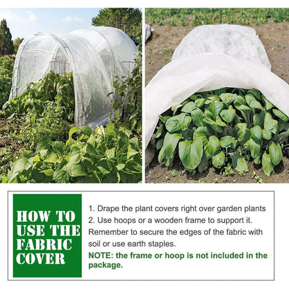 Plant Covers Freeze Protection, Floating Row Cover, Reusable Frost Cloth Blanket Floating Garden Fabric Plant Cover for Winter Frost Sun Pest Protection (10x33 ft 1.0oz)