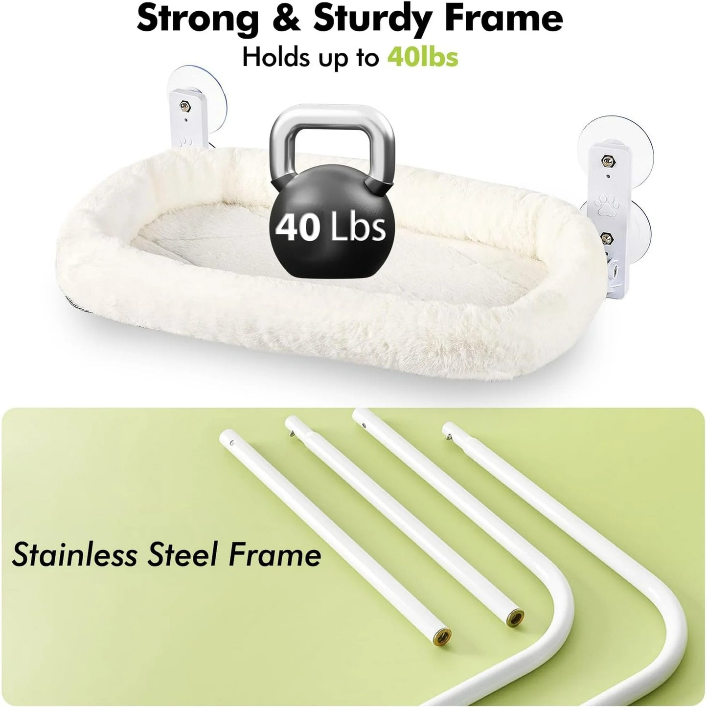 Cat Window Perch, Window Cat Hammock with Wood Frame for Large Cats, Dinosam Adjustable Cat Window Bed Cat Window Seat Cat Shelves for Indoor Cats for Windowsill, Bedside, Drawer and Cabinet