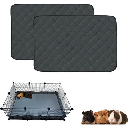 Guinea Pig Cage Liner,Dinosam Washable Guinea Pig Bedding,24" x 18" Hamster Bedding,Reusable & Anti Slip Mat,Fast and Super Absorbent Liners Pad for Small Animals Rabbit Hamster Rat,1 PCS
