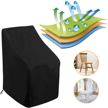 Outdoor Chair Covers Waterproof Patio Cover for Patio Chair Covers,2PCS Patio Furniture Covers,Outdoor Furniture Cover with Adjustable Drawstring and Storage Bag, Windproof, UV Protection