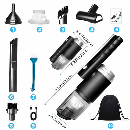 Handheld Vacuum Cordless,Domaci 14000Pa Car Vacuum Cleaner,Foldable Car Facuum Fortable Cordless 120W High Power Wet/Dry Vacuum