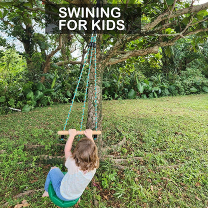 Tree Swing for Kids Swing,Climbing Rope Swing Seat with Swing board and Kids Hanging Bar,Disc Rope Swing Outdoor Garden Swing Set Accessory Children's 3 Years+