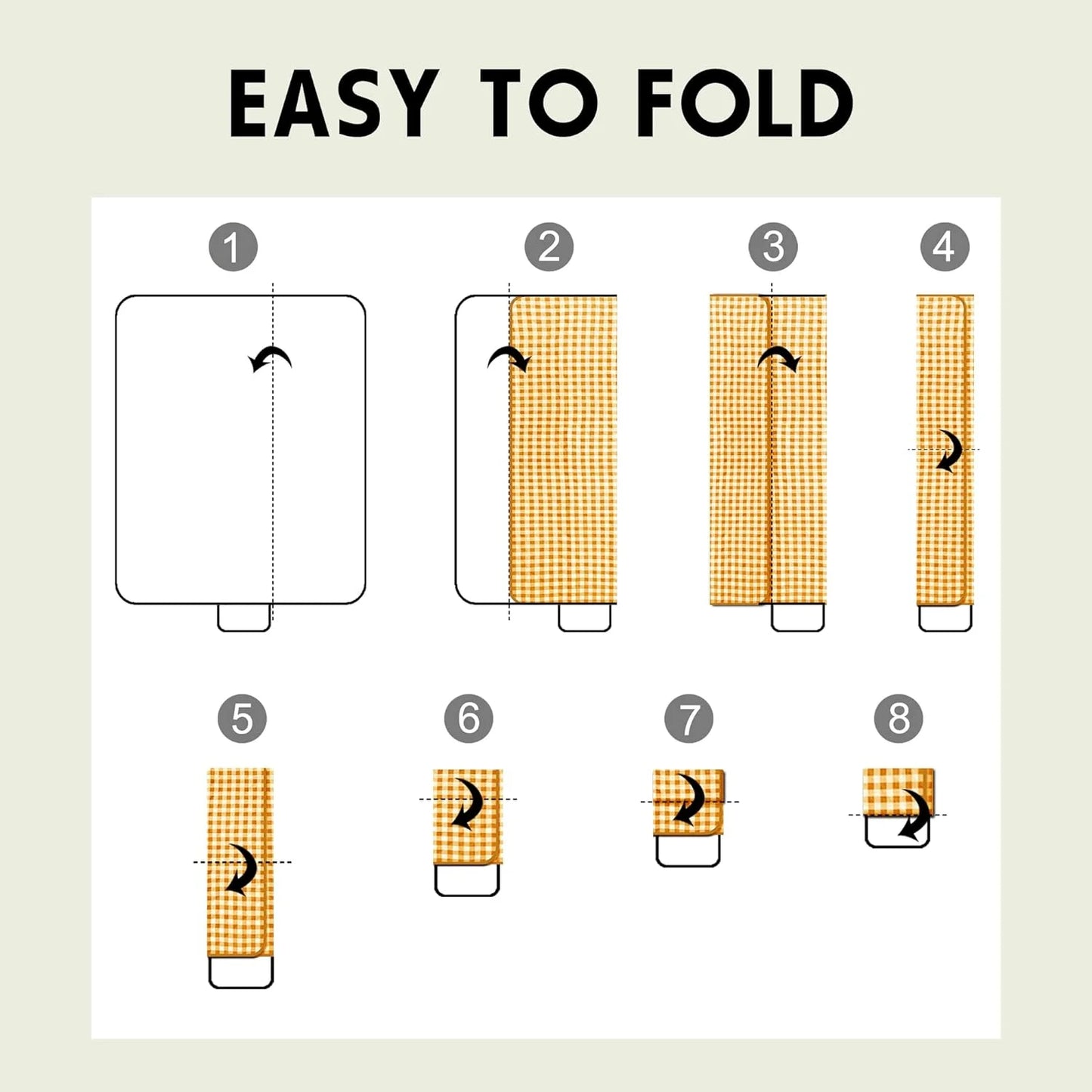 Picnic Blanket Handy Mat Tote Waterproof Sandproof Padding Portable Plaid Blanket for Lawn Park Beach Travel Yellow