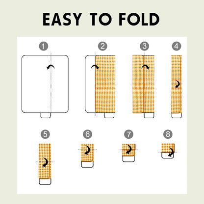 Picnic Blanket Handy Mat Tote Waterproof Sandproof Padding Portable Plaid Blanket for Lawn Park Beach Travel Yellow