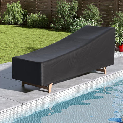 Chaise Lounge Cover 420D Patio Outdoor Furniture Covers Waterproof Outdoor Chair Covers 83W x 30D x 31.5H inch Black