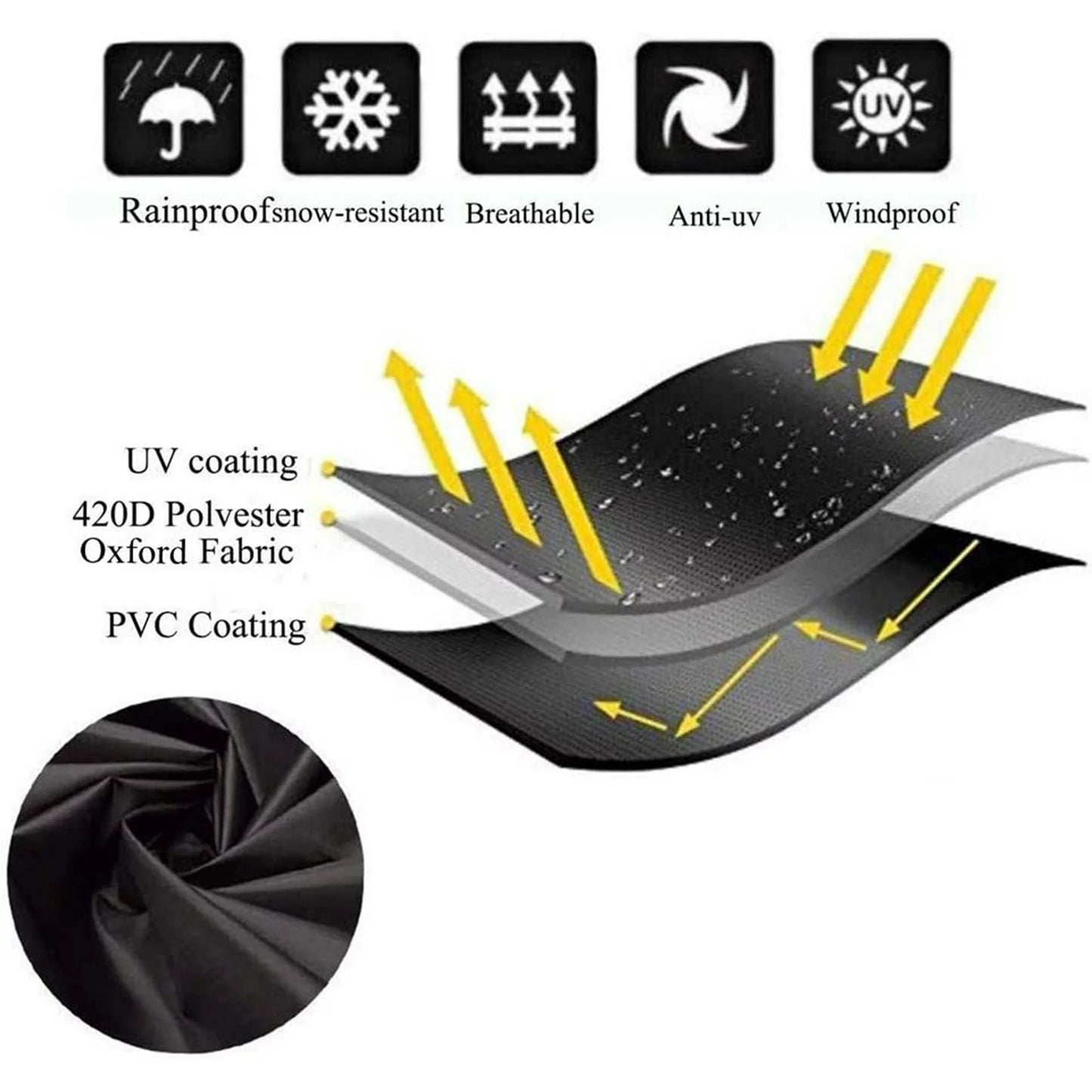 Patio Chair Covers,Outdoor Chair Cover,Waterproof Patio Furniture Covers for Outdoor Furniture Covers,Lounge Deep Outdoor Seat Cover,UV Protected, 25" L x 25" W x 47"H,Black