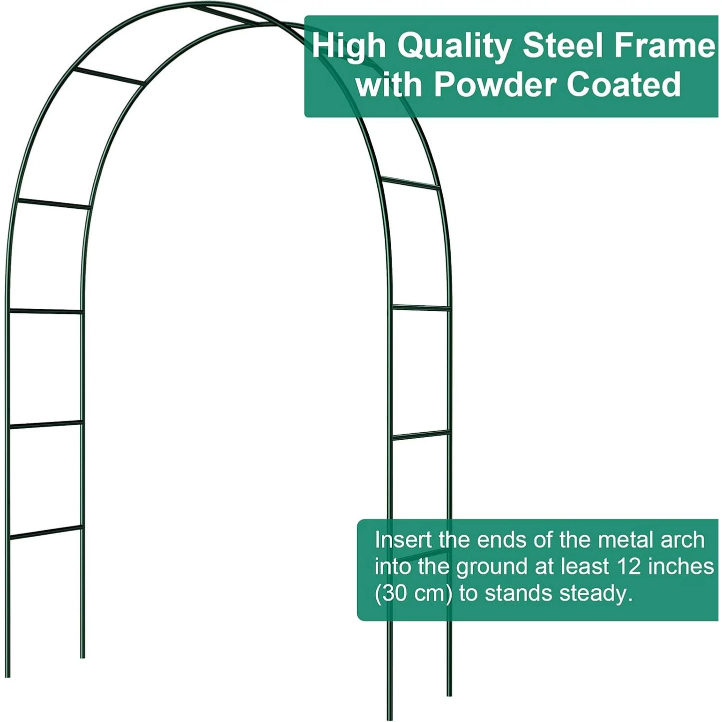 Wedding Arch Garden Arch 7.87 x 4.59 x 1.25FT Christmas Arch Backdrop Stand for Ceremony Metal Garden Trellis for Various Climbing Plant Garden Decor,Assemble Freely 2 Sizes,Black