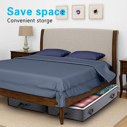 Under Bed Storage,Foldable Underbed Storage Containers,Thick Fabric Under the Bed Storage with Transparent Window and Reinforced Handle for Clothes,Under Bed Shoe Storage