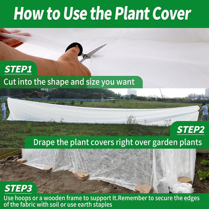 Plant Covers Freeze Protection 10x50ft（1.05 Oz/yd²） Garden Cover Plant Floating Row Cover,Vegetable Frost Blanket Winter Frost Cloth Plant Freeze Protection,Floating Blankets Fabric Plants