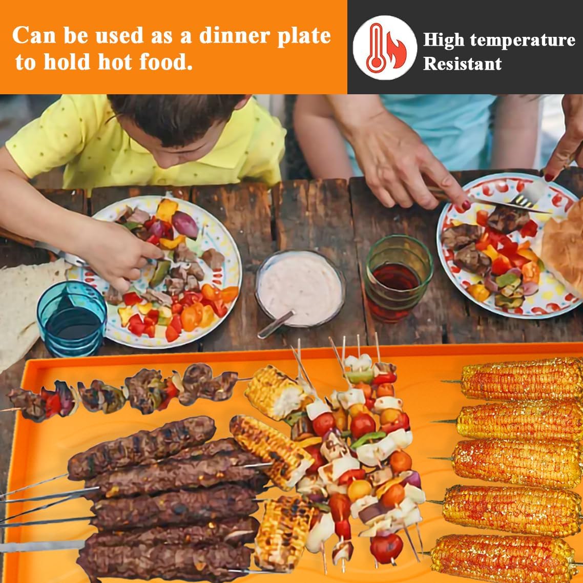 36" Silicone Griddle Mat forBlackstone Silicone Mat,Heavy Duty Food-Grade Grilling Accessories Mat Griddle Accessory Grill Mats for Outdoor Grill Accessories Reusable & Durable