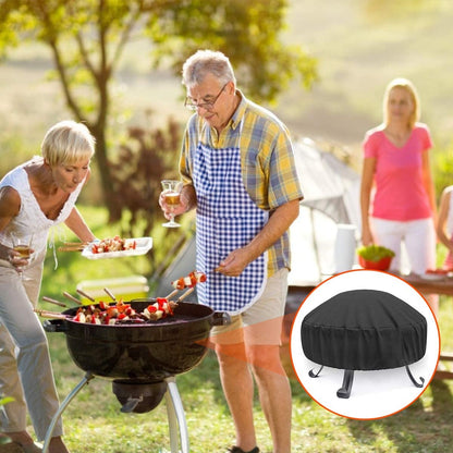 Fire Pit Cover Round for Gas Fire Pit Cover Fits 24/26/28 in Outdoor Fireplace Cover with Adjustable Drawstring and a Storage Bag,28" x 16"Outdoor Fire Pit Cover