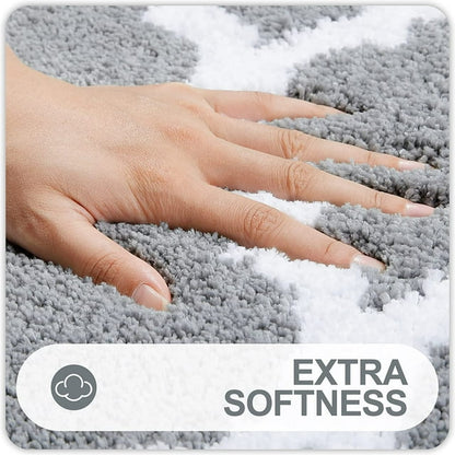 Bathroom Rug, Soft Absorbent Bathroom Mat and Bath Mat, Premium Microfiber Shag Bath Rug Machine Washable
