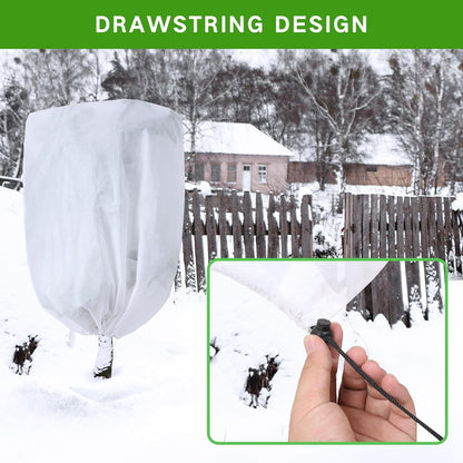 2PCS Plant Covers Freeze Protection Frost Blankets for Outdoor Plants,40"x32" 2.2 oz Plant Covers for Winter Plant Covers Freeze Protection,Frost Cloths for Outdoor Plants with Jacket Drawstring