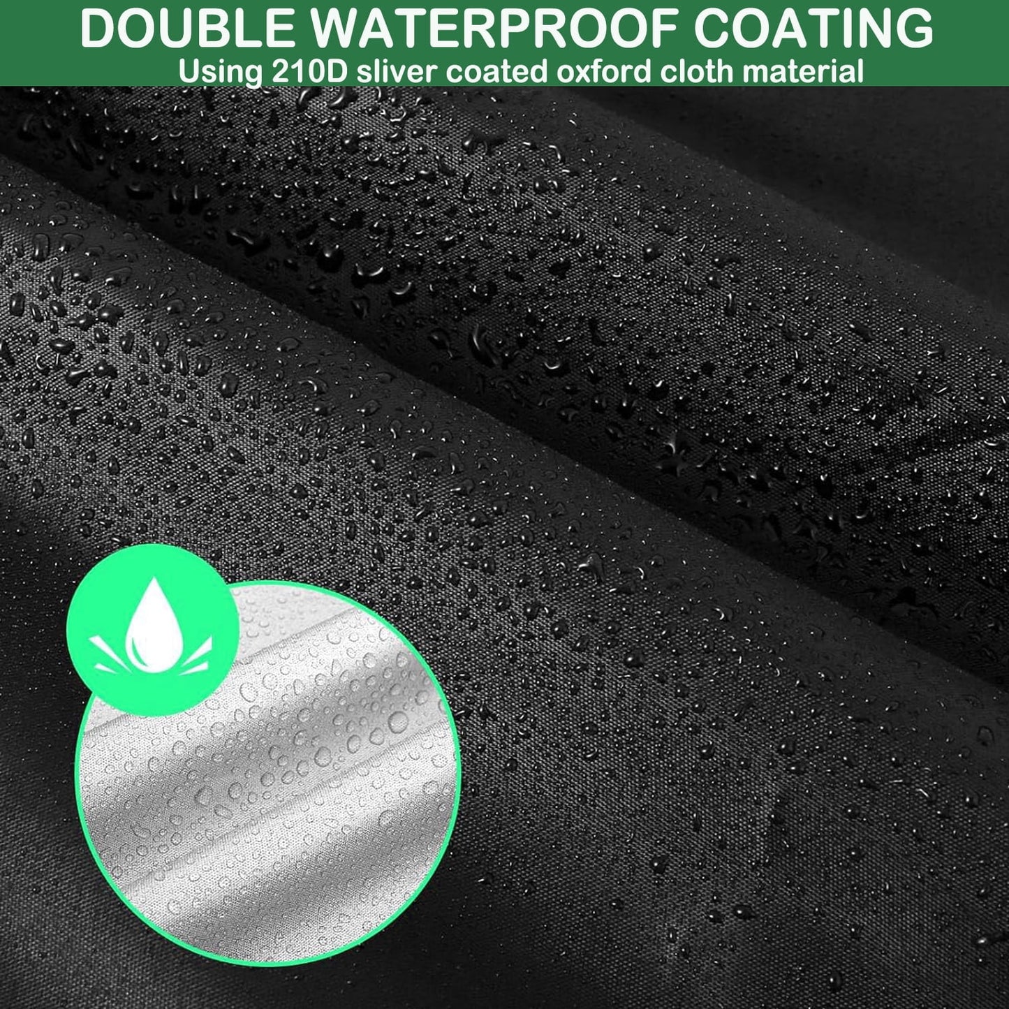 Push Mower Cover, Heavy Duty Waterproof Lawn Mower Cover, Outdoor Lawnmower Cover Universal with Drawstring & Cover Storage Bag