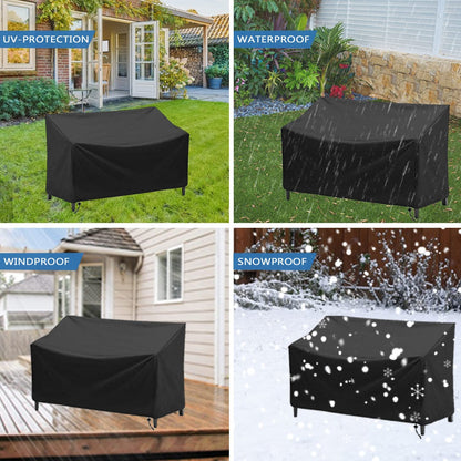 Patio Furniture Covers, 3-Seater Patio Loveseat Cover,Dinosam Outdoor Furniture Cover Waterproof Outdoor Chair Covers Patio Covers for Outdoor Furniture, Black