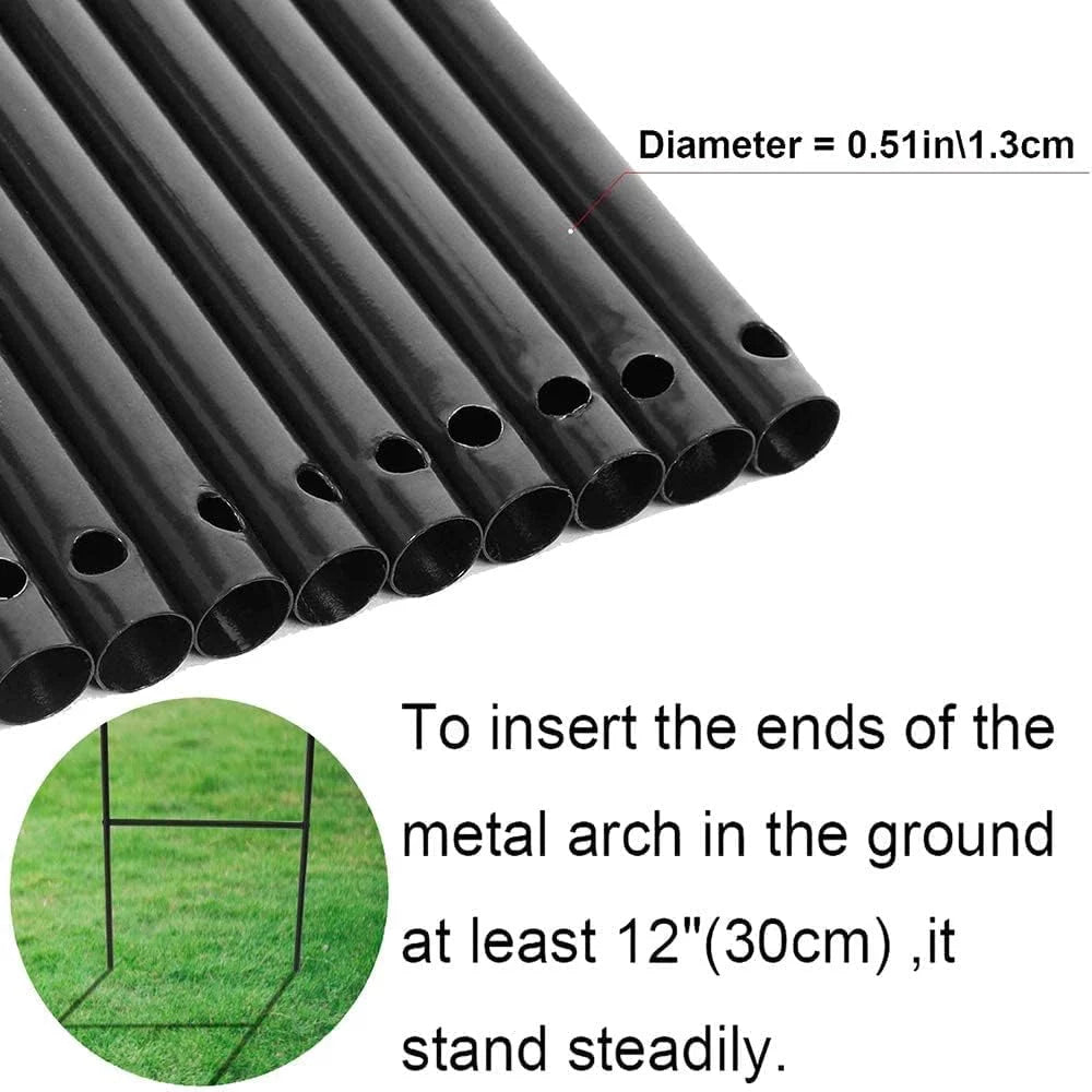 Wedding Arch Garden Arch 7.87 x 4.59 x 1.25FT Christmas Arch Backdrop Stand for Ceremony Metal Garden Trellis for Various Climbing Plant Garden Decor,Assemble Freely 2 Sizes,Black